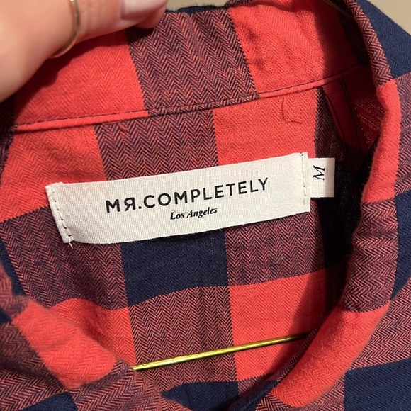 Mr. Completely Los Angeles Shirt Button Raglan Short Sleeve - Picture 3 of 3